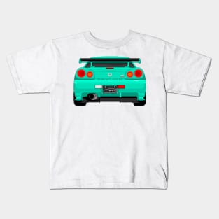 GTR R34 TURQUIOSE Kids T-Shirt